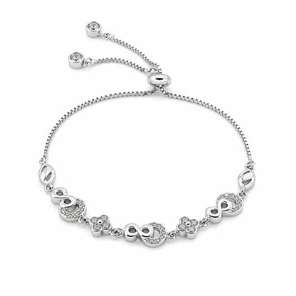 Piece-By-Piece Studded Rhodium Bracelet 4