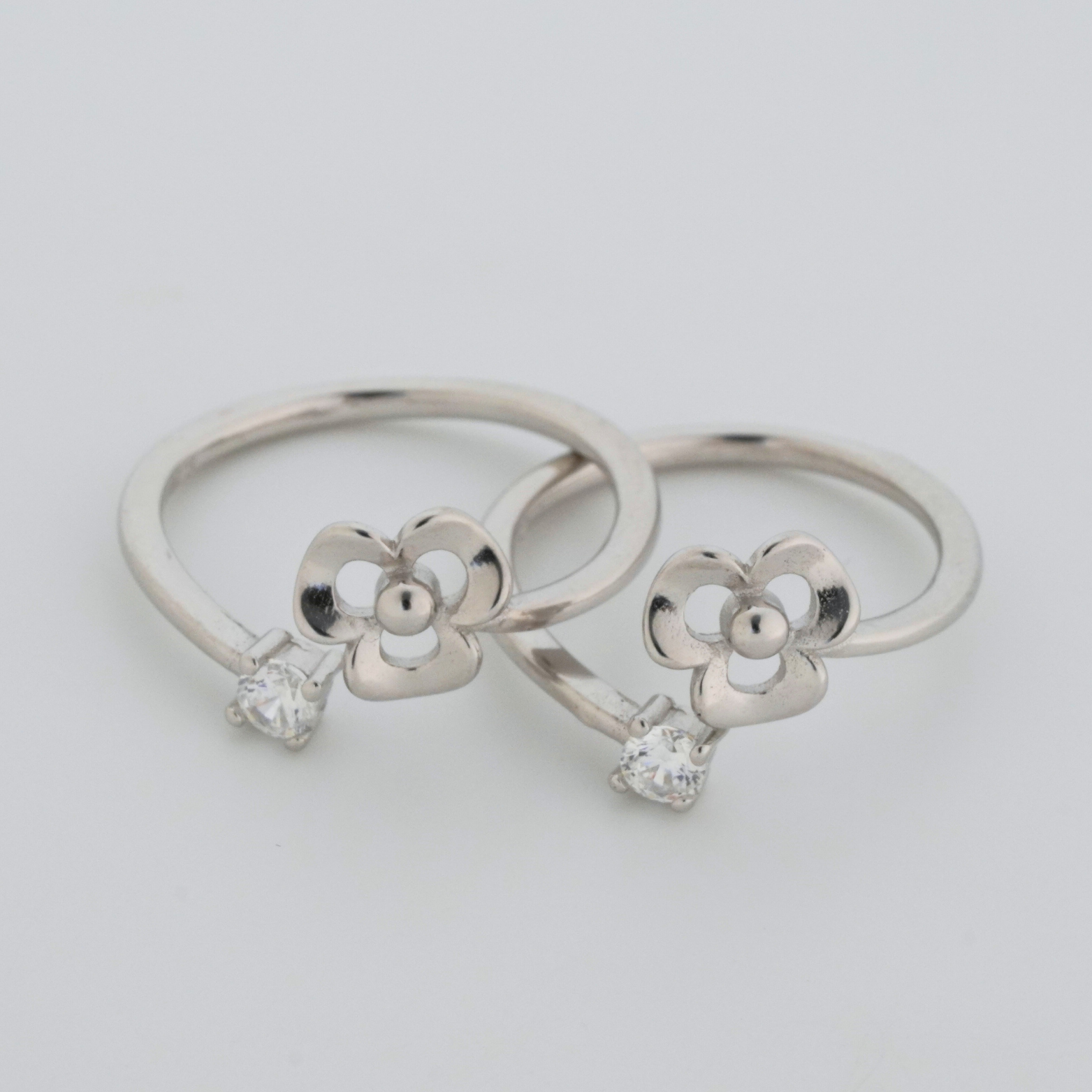 Pollen Rhodium Toe Rings 2 