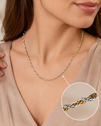 Pristine Rose Gold & Rhodium Necklace 2