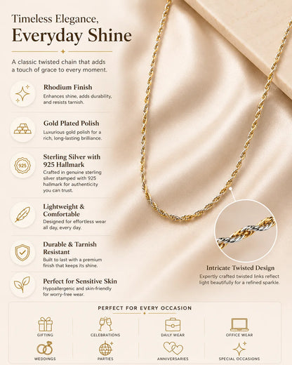 Pristine Rose Gold & Rhodium Necklace 3