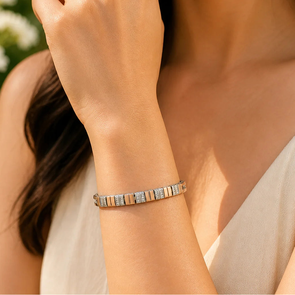 Radiance Rose Gold & Rhodium Bracelet for Women 2