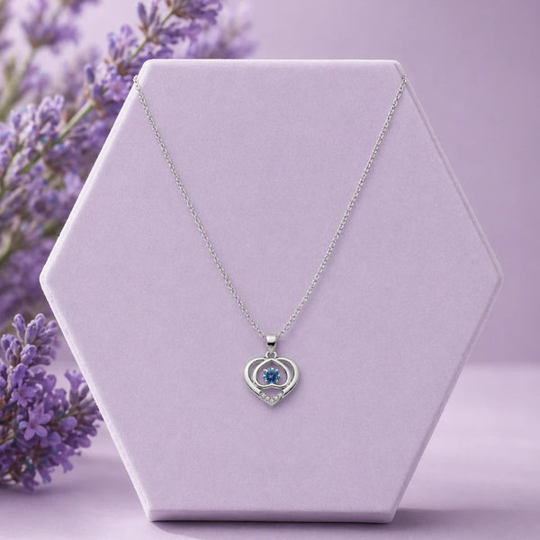 Radiant Heart Rhodium Necklace 1