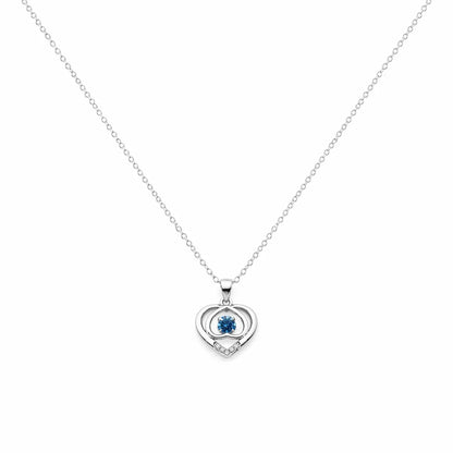 Radiant Heart Rhodium Necklace 4
