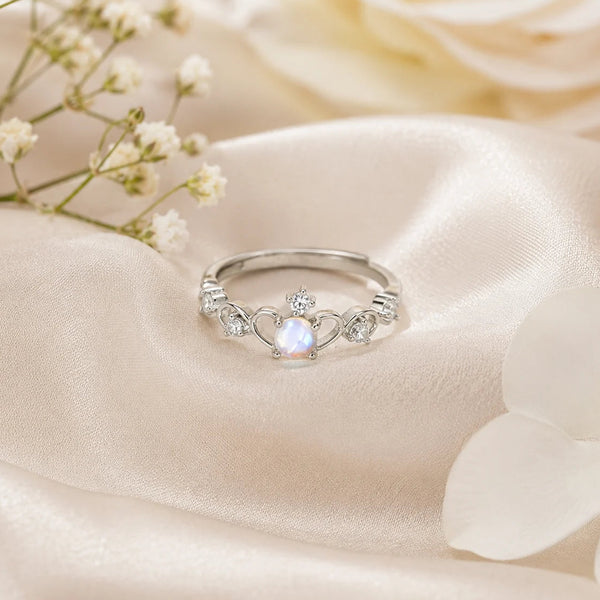 Rainbow Gem Studded Adjustable Ring for Women 1