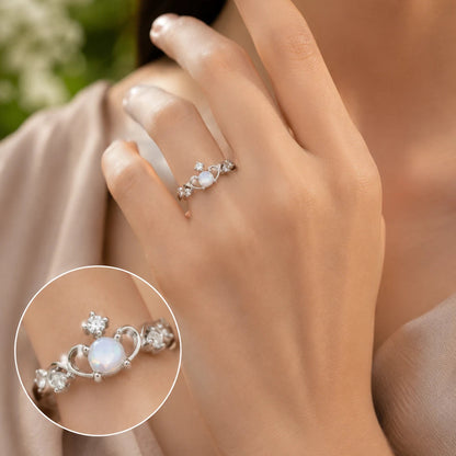Rainbow Gem Studded Adjustable Ring for Women 2