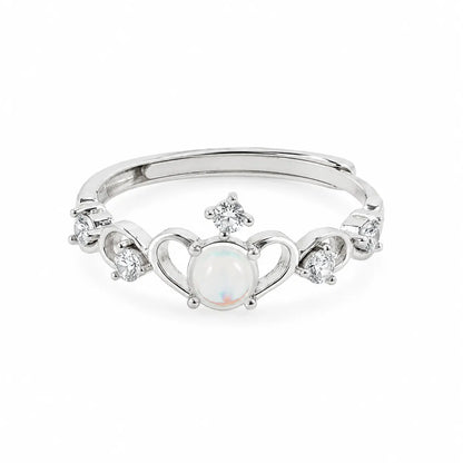 Rainbow Gem Studded Adjustable Ring for Women 3