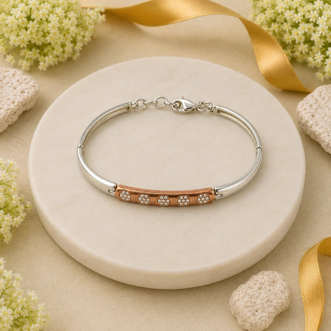 Regalia Rose Gold & Rhodium Bracelet for Women 1
