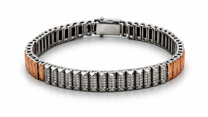 Revel Rose Gold Studded Bracelet for Men 4