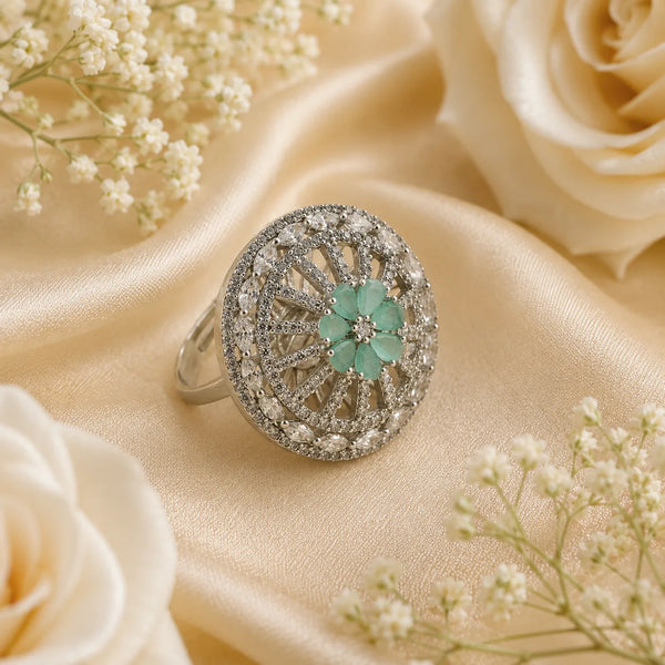 Reverie Adjustable Studded Cocktail Ring for Women 1