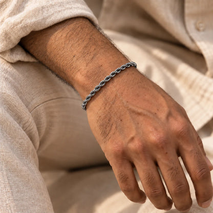 Rope Oxidised Bracelet for Men 2