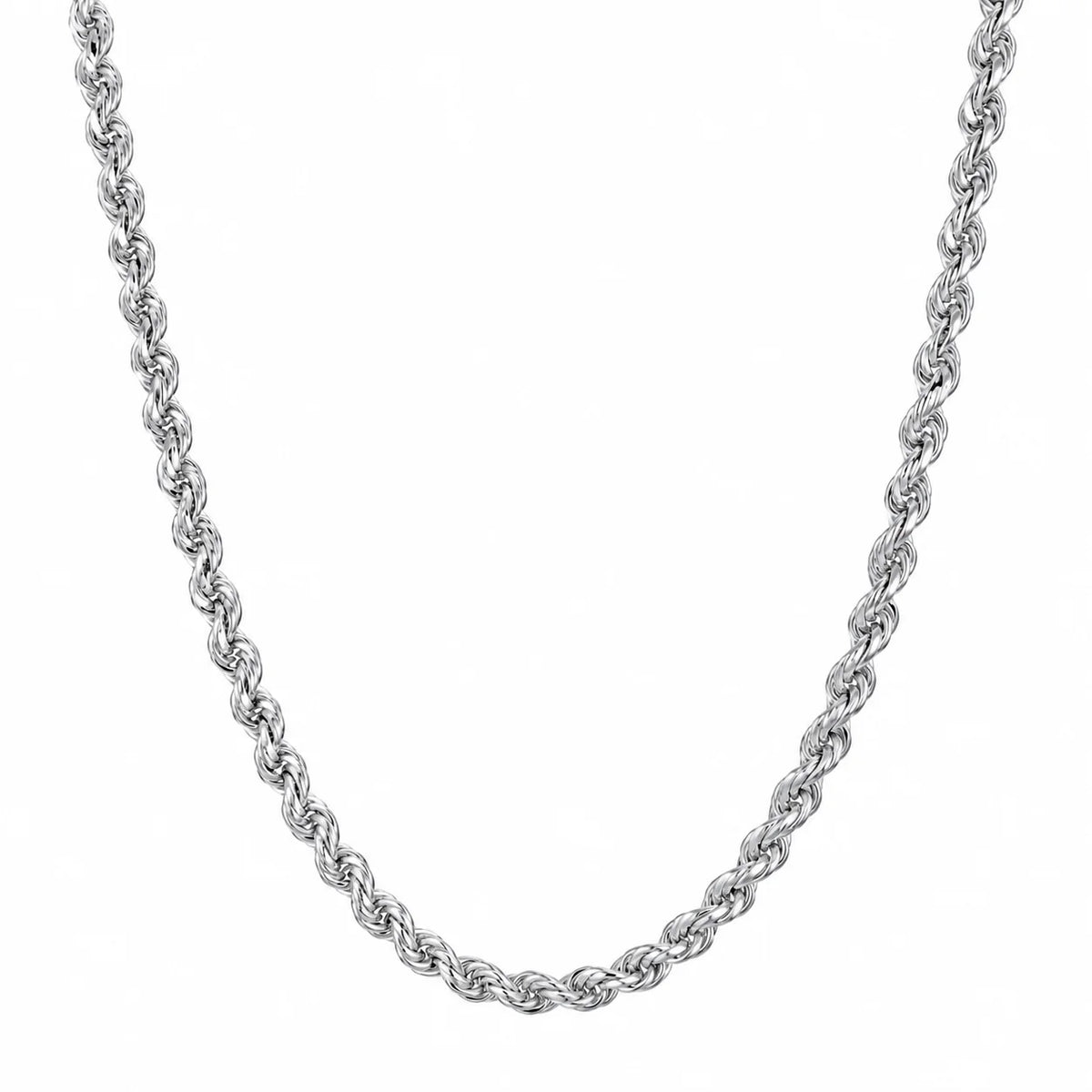 Rope Rhodium Chain for Men 1