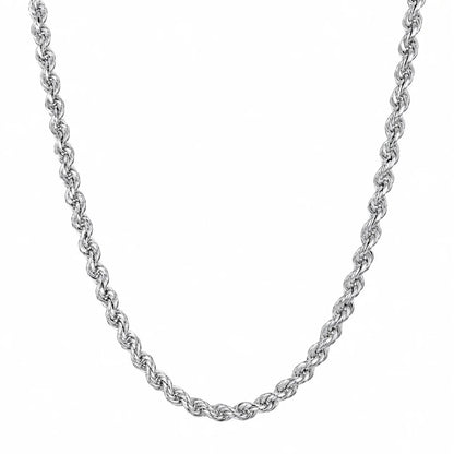 Rope Rhodium Chain for Men 1