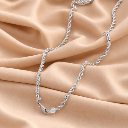 Rope Rhodium Chain for Men 2