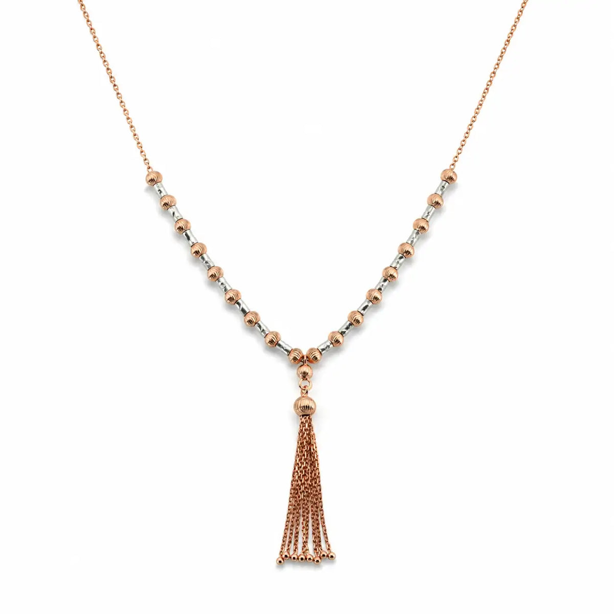 Rosaline Rose Gold & Rhodium Necklace 4