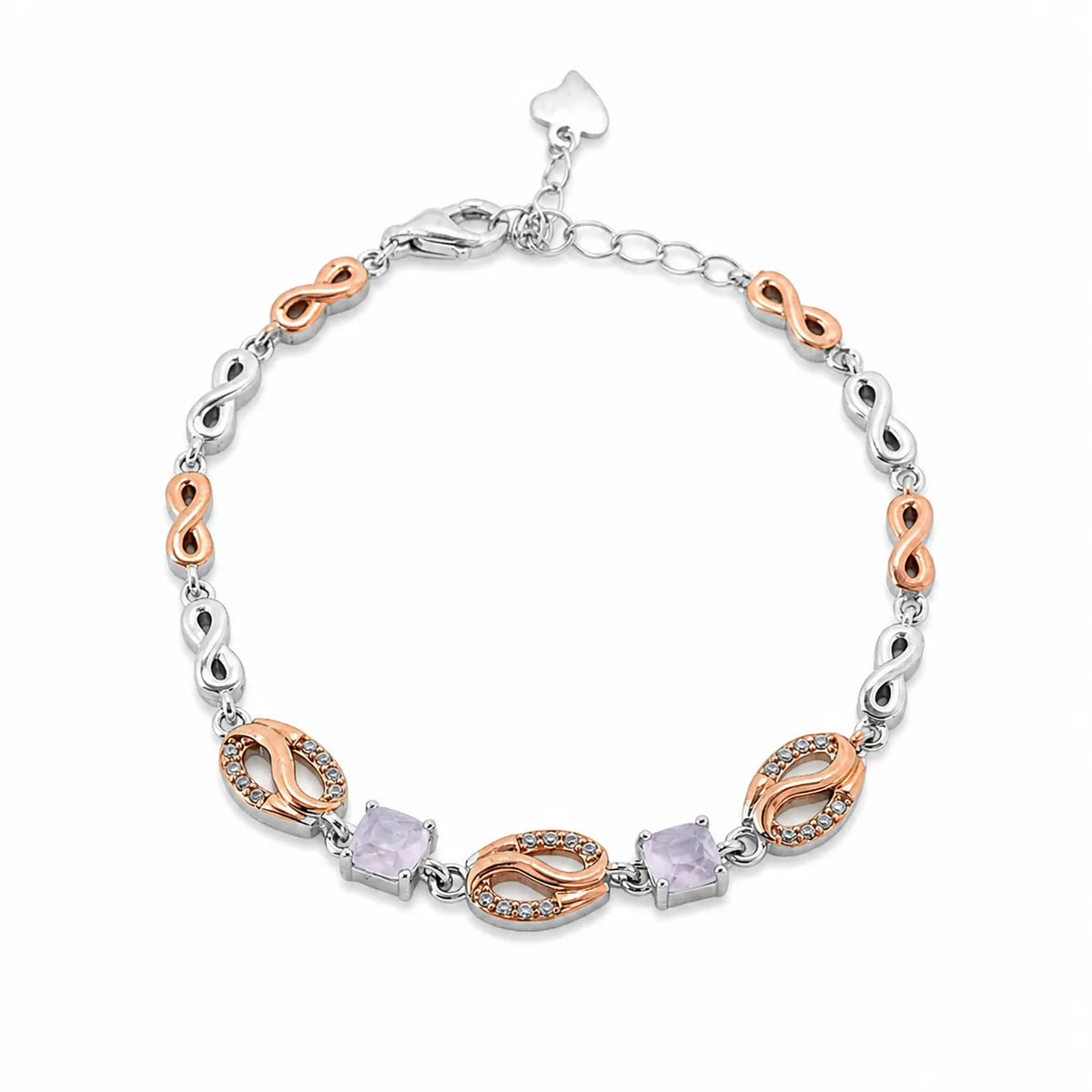 Rose Sheen Rose Gold & Rhodium Bracelet for Women 4