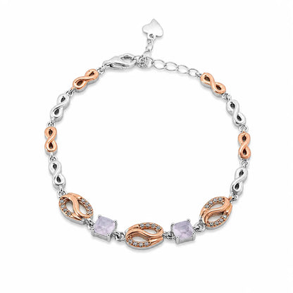 Rose Sheen Rose Gold & Rhodium Bracelet for Women 4