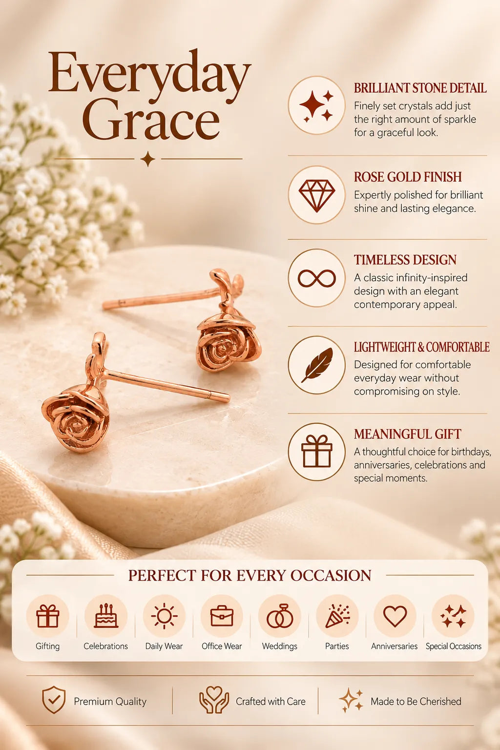 Roseveil Rose Gold Earrings 3