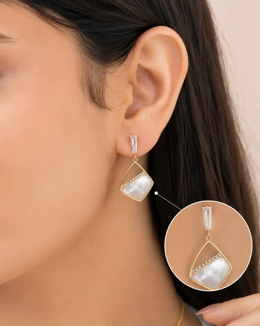 Saturnia MOP Rose Gold Earrings2