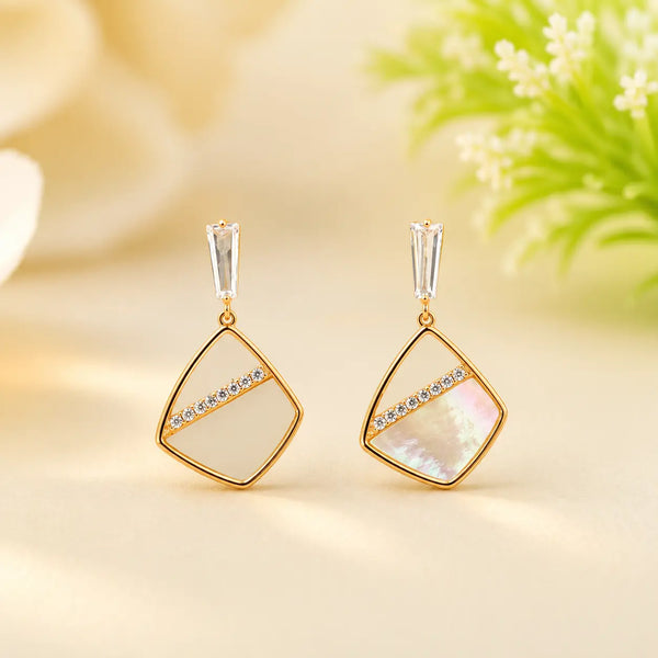 Saturnia MOP Rose Gold Earrings 1