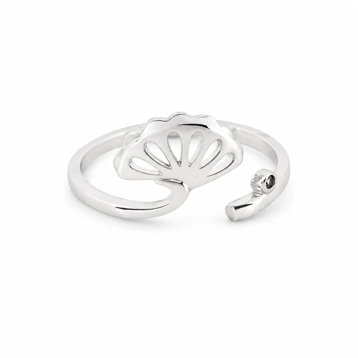 Seaborn Rhodium Adjustable Ring for Women 4