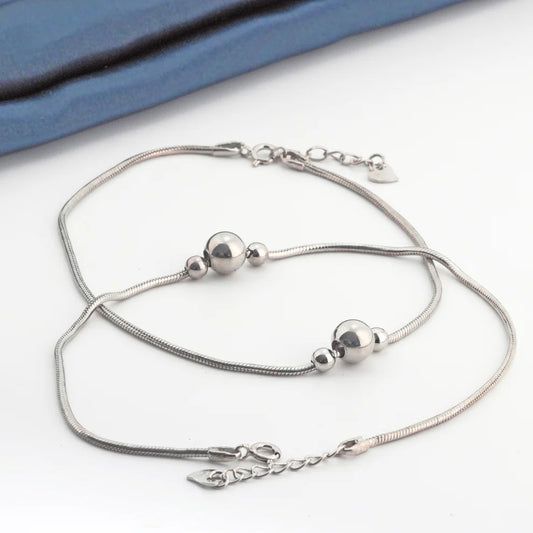Selene Rhodium Anklet 1