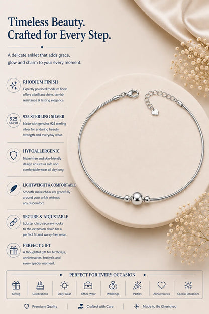 Selene Rhodium Anklet 3