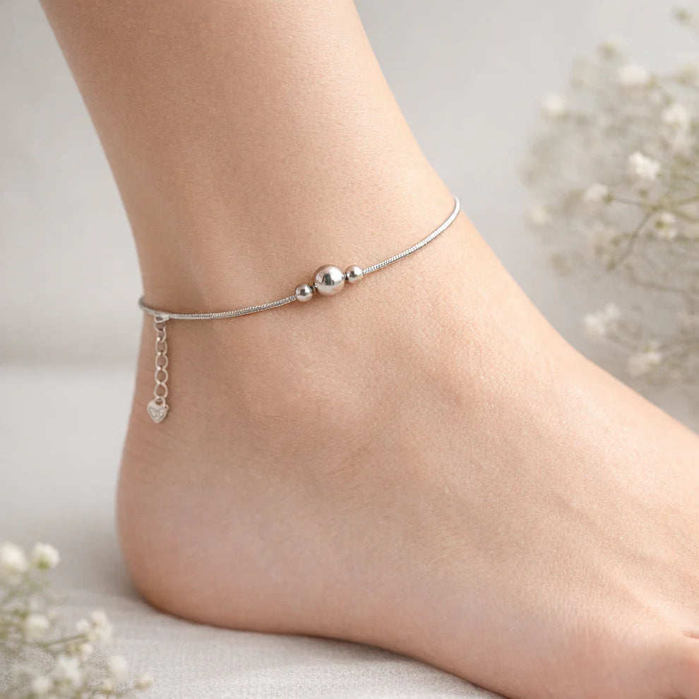 Selene Rhodium Anklet 7