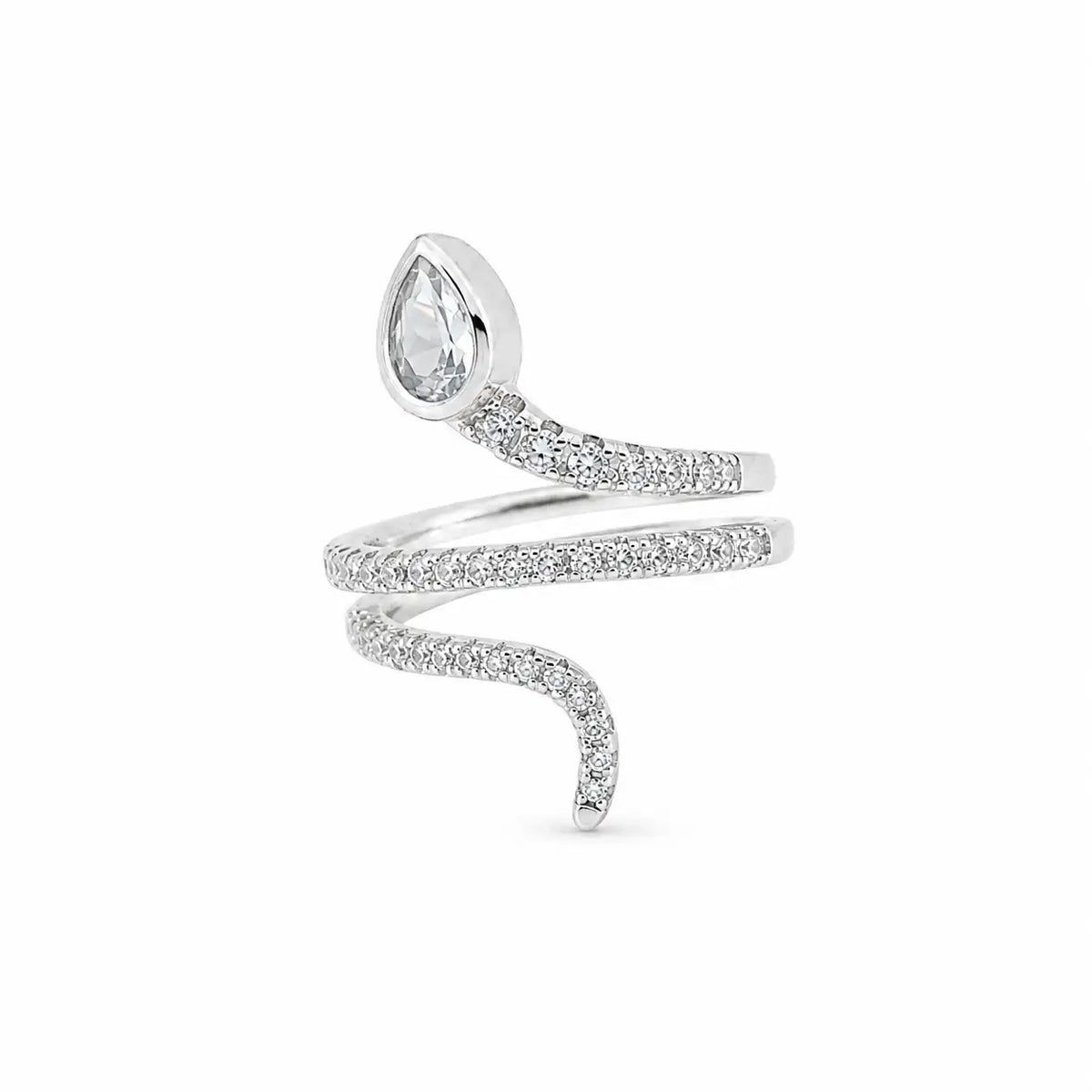 Serpent Studded Adjustable Ring for Women 4