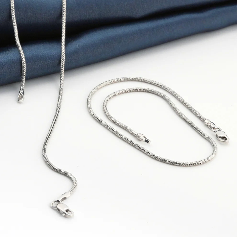 Shimmer Minimal Rhodium Anklet 1