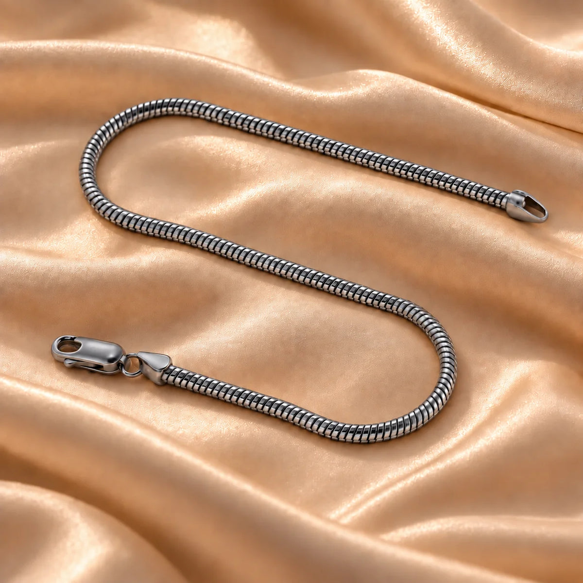 Snake Oxidised Bracelet for Men 2