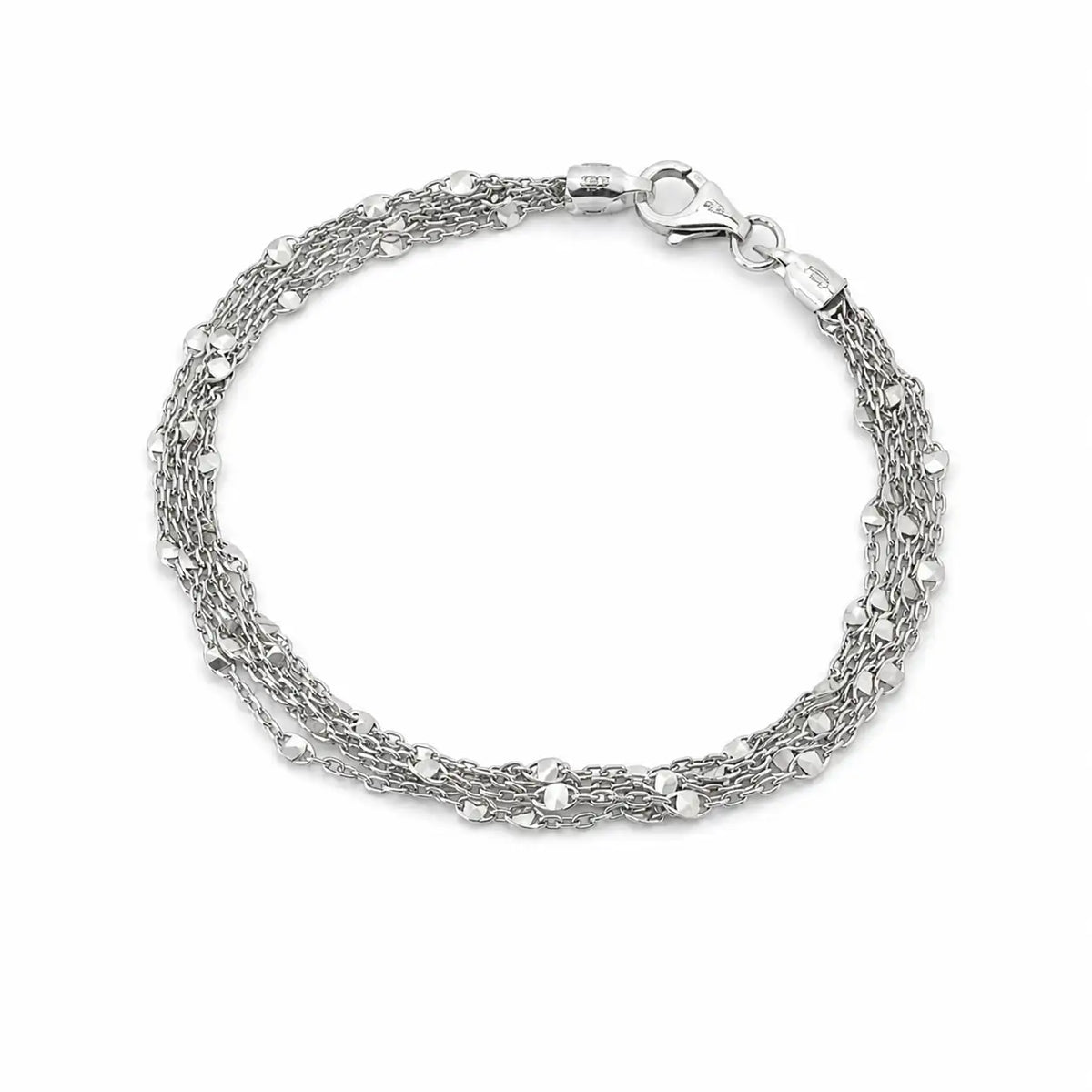 Soft Flow Rhodium Bracelet for Women 4