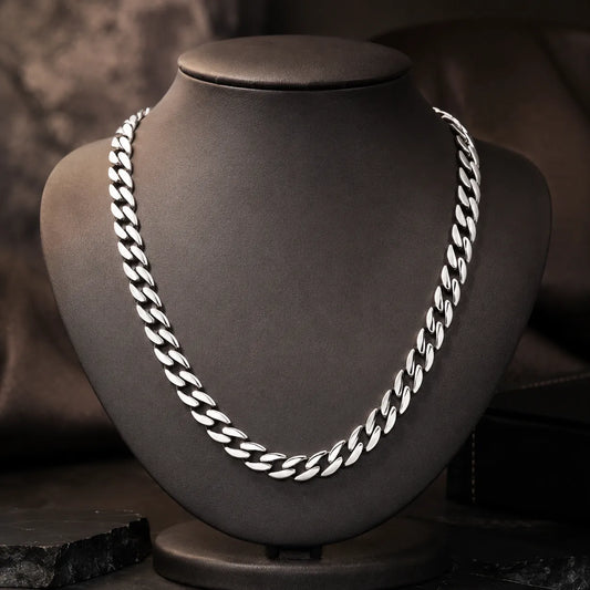 Sovereign Rhodium Plated Cuban Chain for Men 1