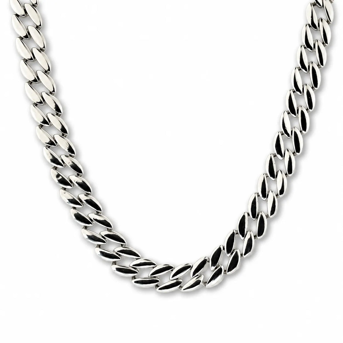 Sovereign Rhodium Plated Cuban Chain for Men 4