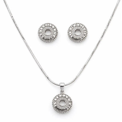 Spherism Studded Pendant Set with Removable Square Snake Chain 3