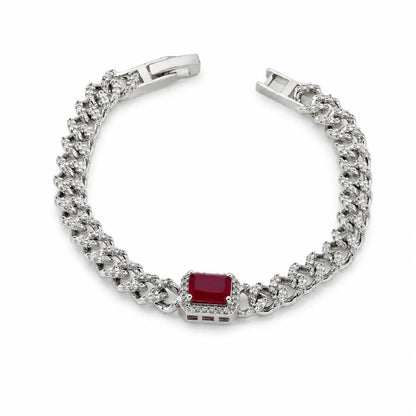 Starlinl Studded Rhodium Bracelet for Women 3