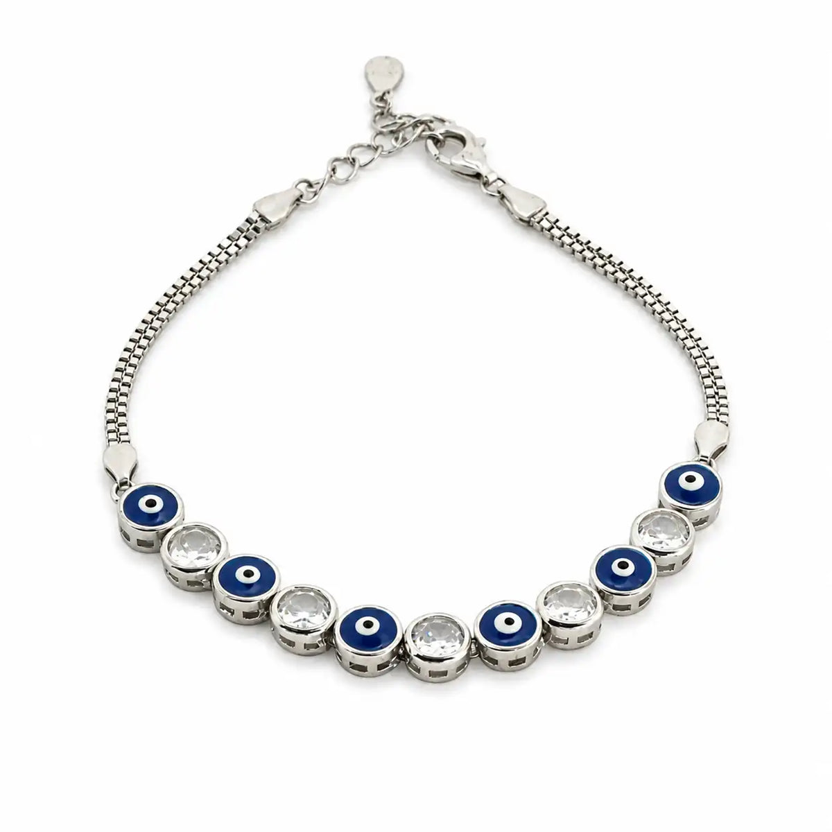 Starry Eyes Studded Rhodium Bracelet for Women 4