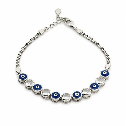 Starry Eyes Studded Rhodium Bracelet for Women 4