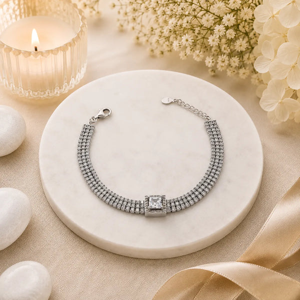 Starry Lane Rhodium Bracelet for Women 1