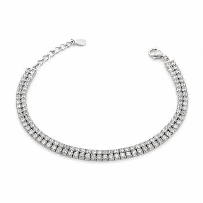Starry Street Studded Rhodium Bracelet for Women 4
