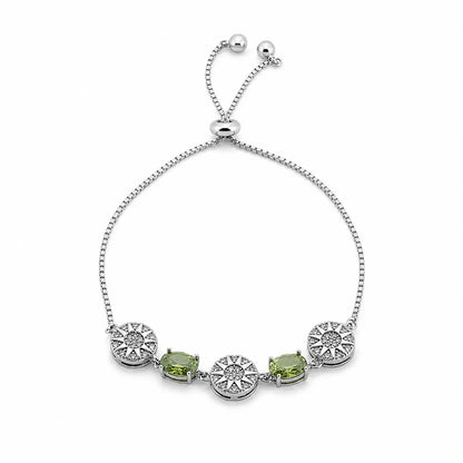 Subtle Shine Studded Rhodium Bracelet for Women 4