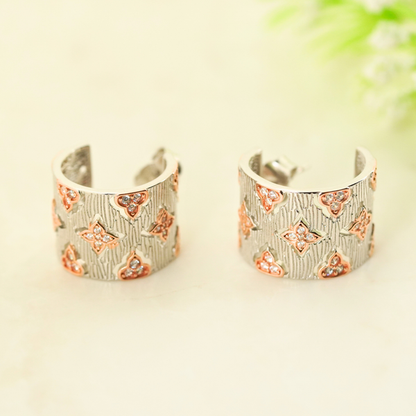 Swayline Rhodium Earrings 1