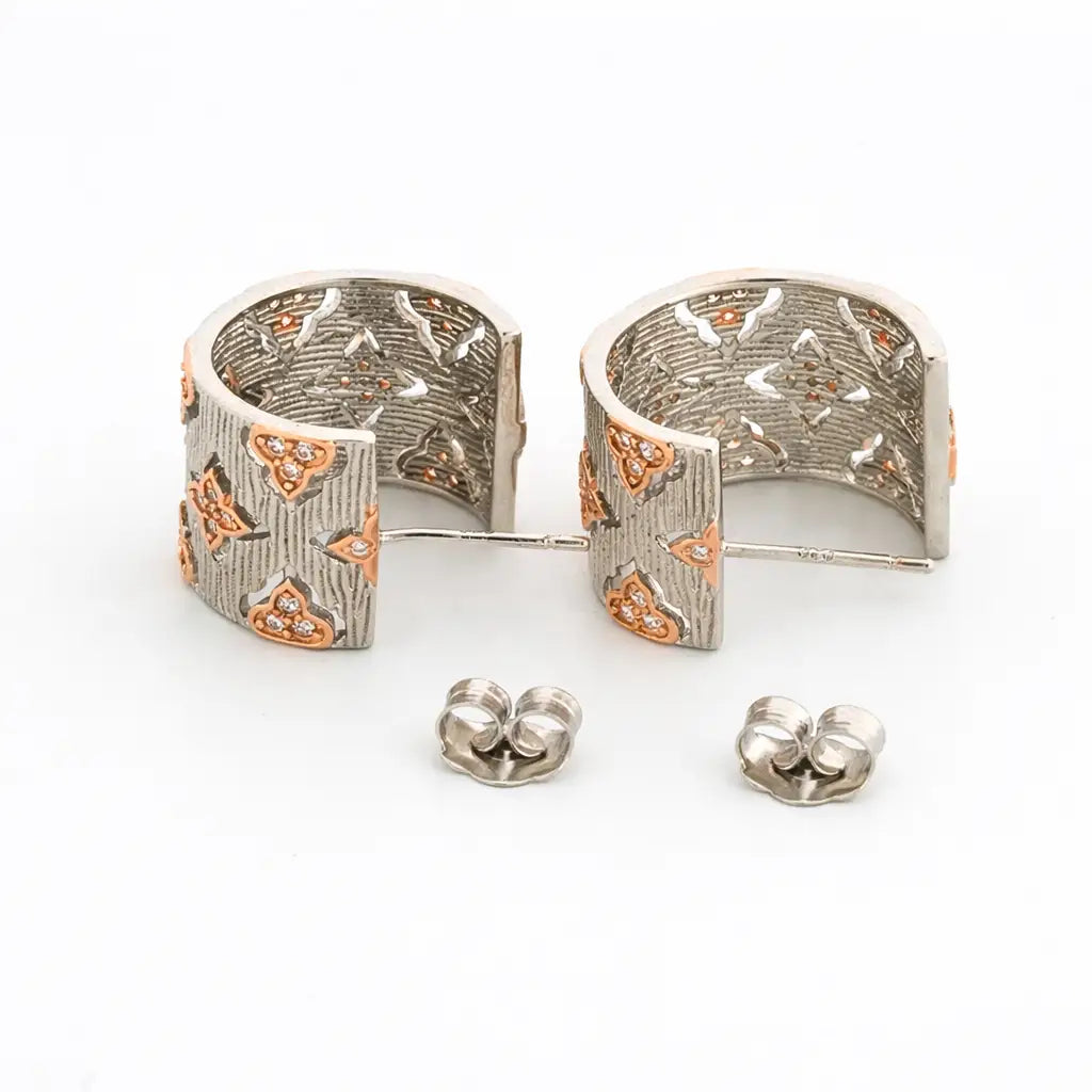 Swayline Rhodium Earrings 4