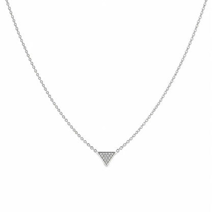 Threefold Studded Rhodium Necklace 4
