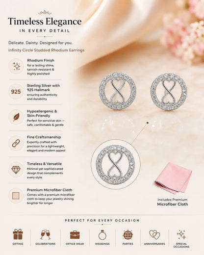 Timeless Studded Rhodium Earrings 3