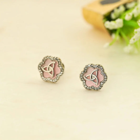 Trine Rhodium Earrings 8