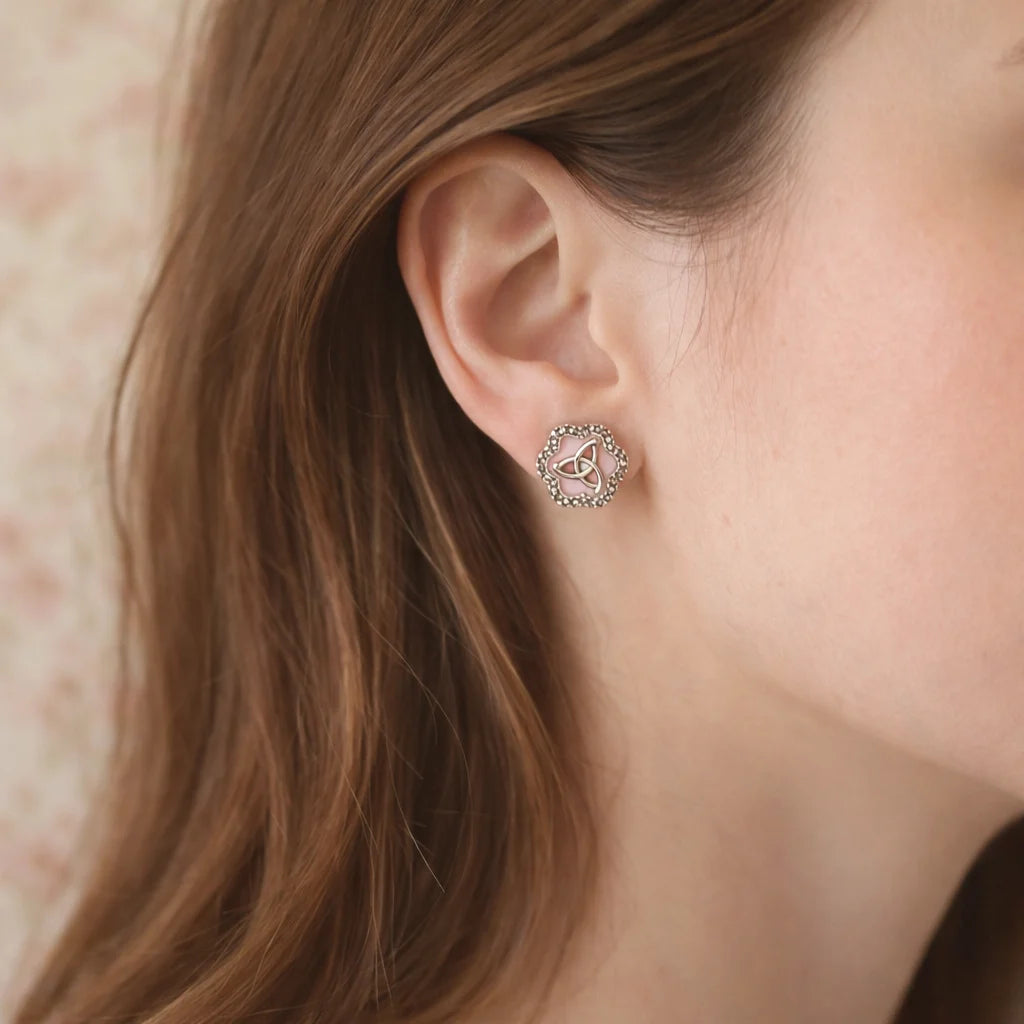 Trine Rhodium Earrings 9