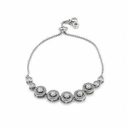 TrueStone Studded Rhodium Bracelet for Women 4