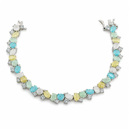 True Pastel Studded Rhodium Bracelet for Women 4