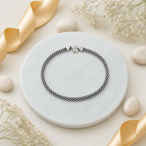 Truecore Oxidised Sliver Bracelet for Women 1