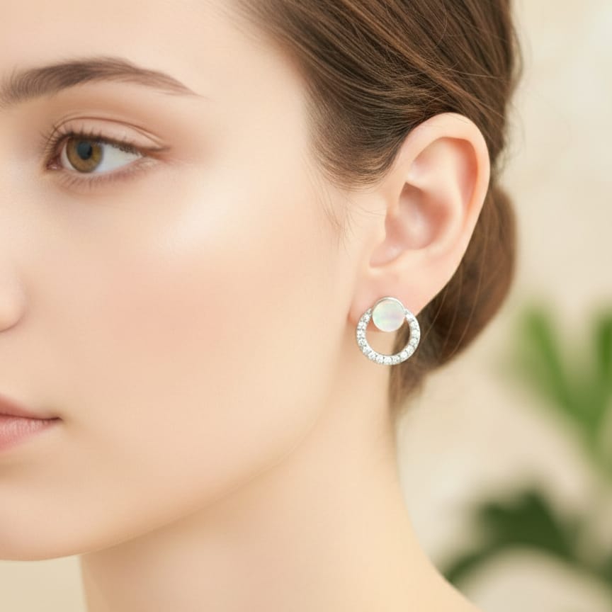 Twain Rhodium Earrings 2